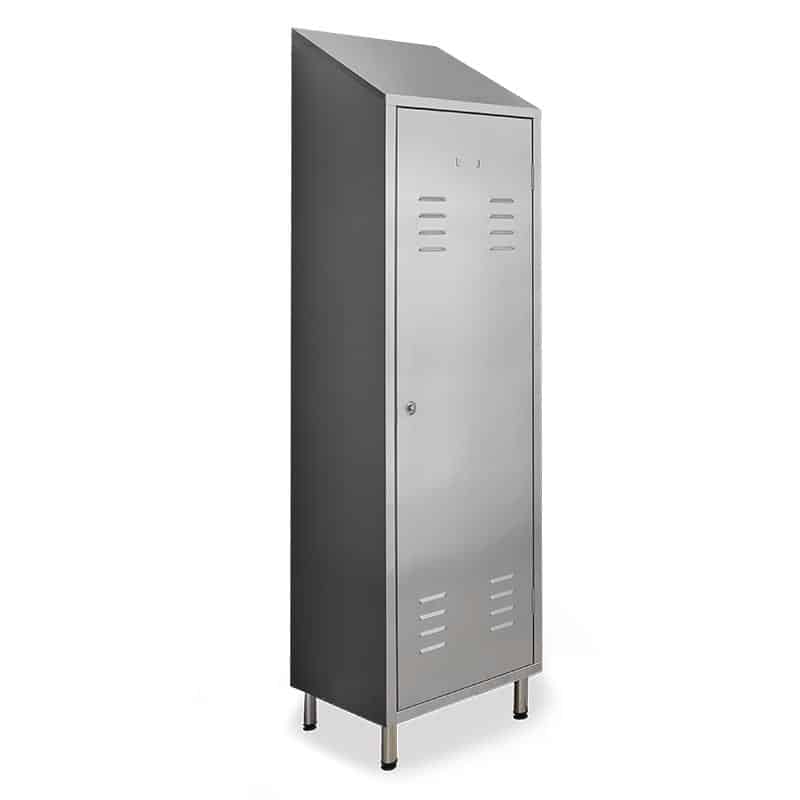 ARMADIETTO ARMADIO SPOGLIATOIO 1 ANTA 1 POSTO H179 NORMA ASL CON TETTO INCLINATO - Foto 3